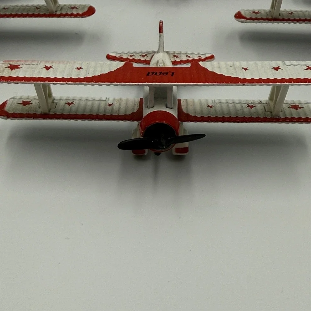 Vintage 1991 Red Baron Pizza Stearman‎ Squadron 1:72 Diecast Bi-Plane Set 4-Pack